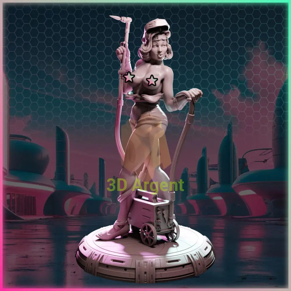 Marilyn Volt – Ladies of Nuke City – Gilmorestudio 3D Printed Resin Miniature 32mm NSFW