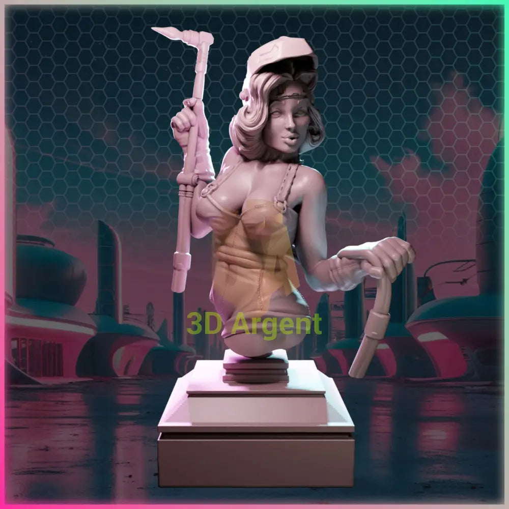 Marilyn Volt – Ladies of Nuke City – Gilmorestudio 3D Printed Resin Miniature Bust SFW