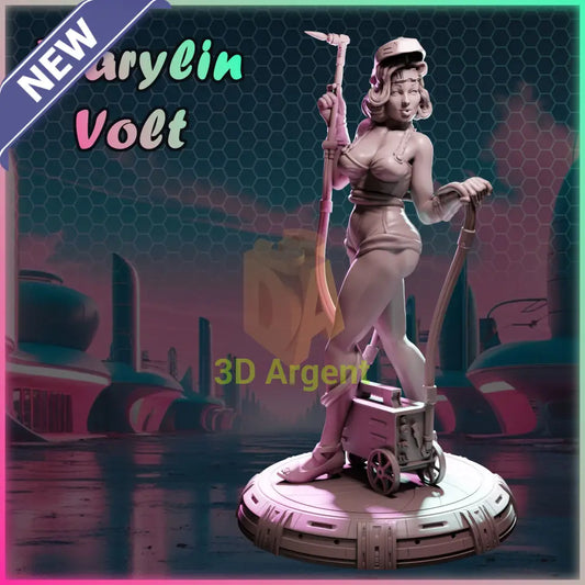 Marilyn Volt – Ladies of Nuke City – Gilmorestudio 3D Printed Resin Miniature 32mm SFW
