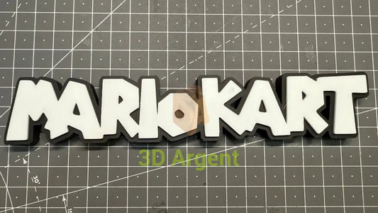 MarioKart Logo - 3D Printed Sign Stand Collectables:Science Fiction Collectables:Other Science Fiction Items