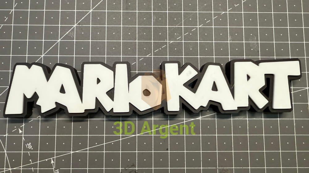 MarioKart Logo - 3D Printed Sign Stand Collectables:Science Fiction Collectables:Other Science Fiction Items