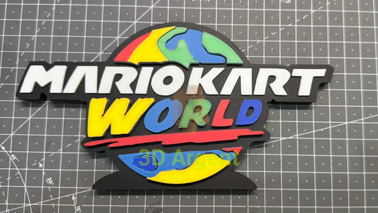 MarioKart World Logo - 3D Printed Sign Stand Collectables:Science Fiction Collectables:Other Science Fiction Items