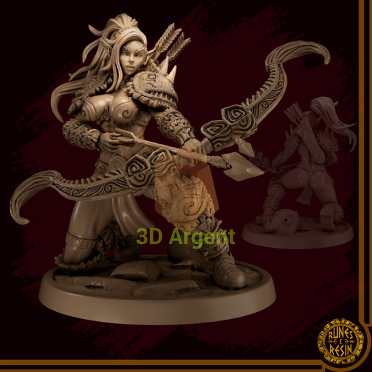 Marowen Ranger - The Elven Misadventure - Runes & Resin 75mm Miniature - Toys & Games:Wargames &