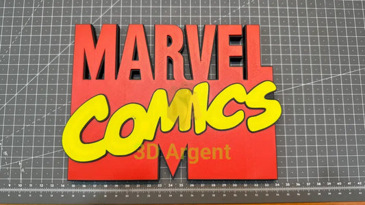 Marvel Comics Sign - 3D Printed Sign Stand Collectables:Science Fiction Collectables:Other Science Fiction Items