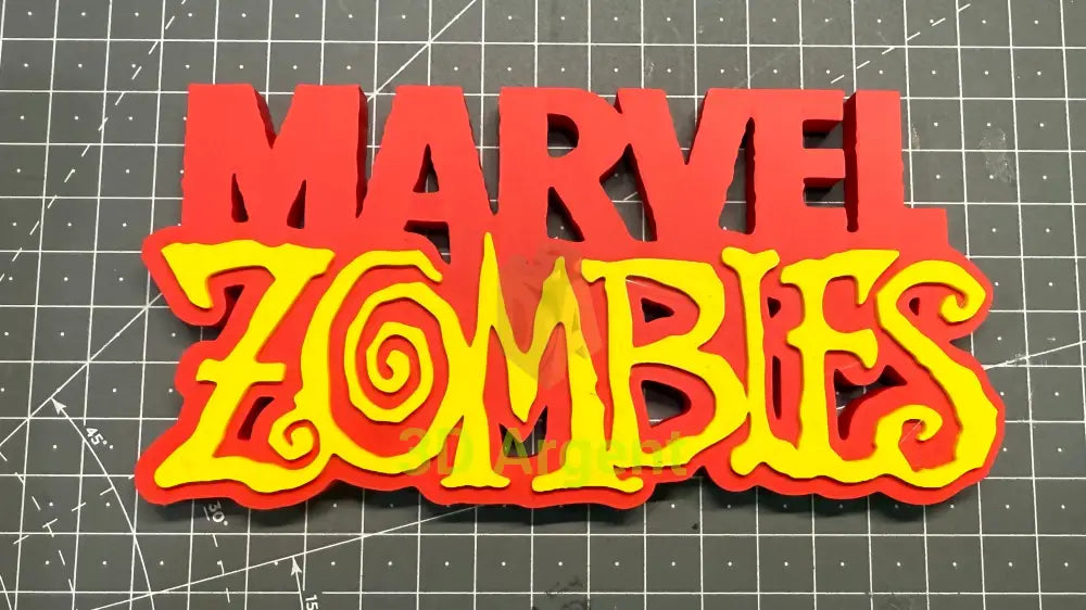 Marvel Zombies Logo - 3D Printed Sign Stand Collectables:Science Fiction Collectables:Other Science Fiction Items