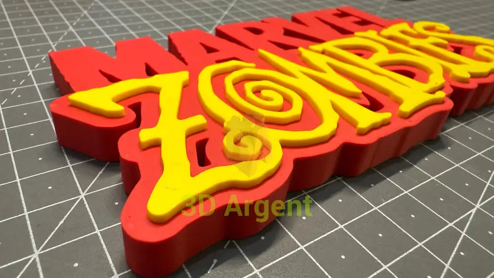 Marvel Zombies Logo - 3D Printed Sign Stand Collectables:Science Fiction Collectables:Other Science Fiction Items