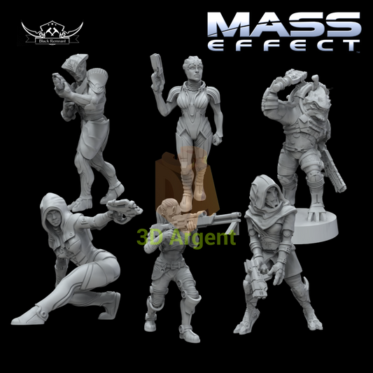 Mass Effect 6 Miniature Bundle D&D 3D Printed Resin Miniatures Toys & Games:Wargames & Role Playing:Star Wars