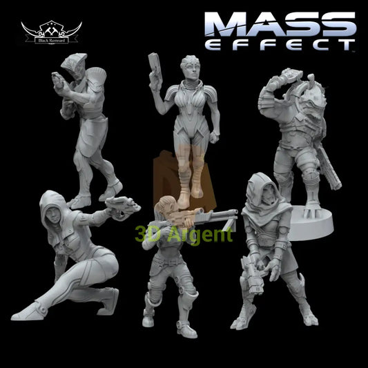 Mass Effect 6 Miniature Bundle D&D 3D Printed Resin Miniatures Toys & Games:Wargames & Role Playing:Star Wars