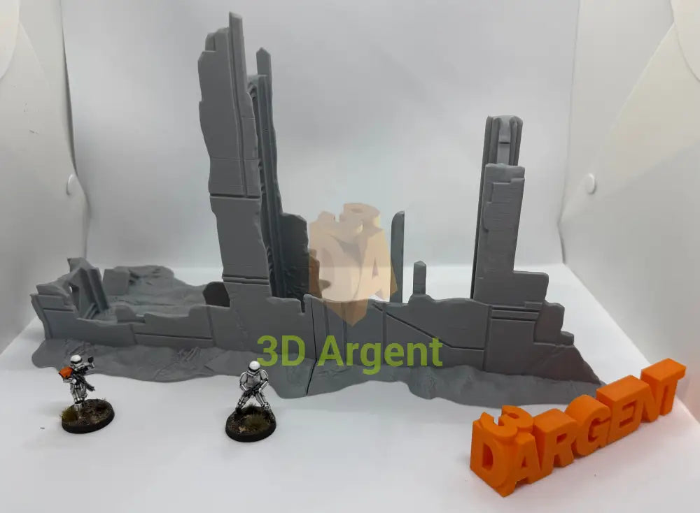 Metal Wreckage Terrain Set – 2 pieces | 28mm–32mm Sci-Fi Legion Miniature Scenery Toys & Games:Wargames &