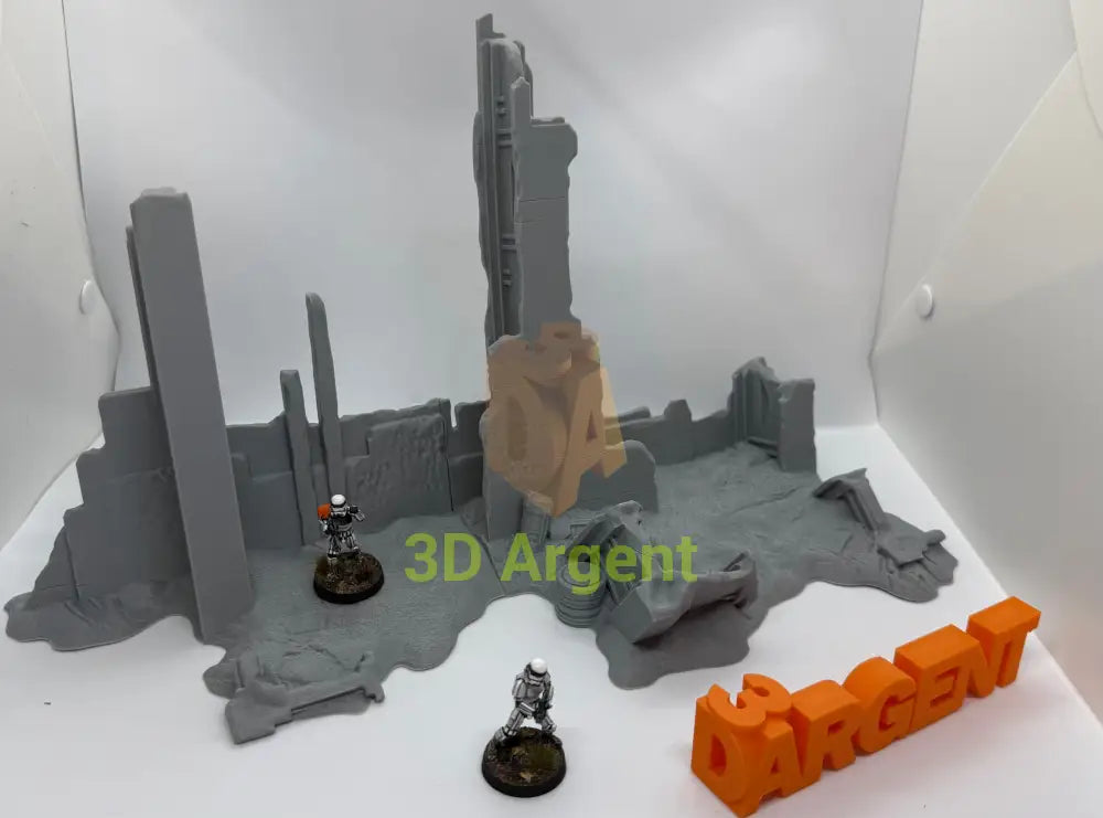 Metal Wreckage Terrain Set – 2 pieces | 28mm–32mm Sci-Fi Legion Miniature Scenery Toys & Games:Wargames &