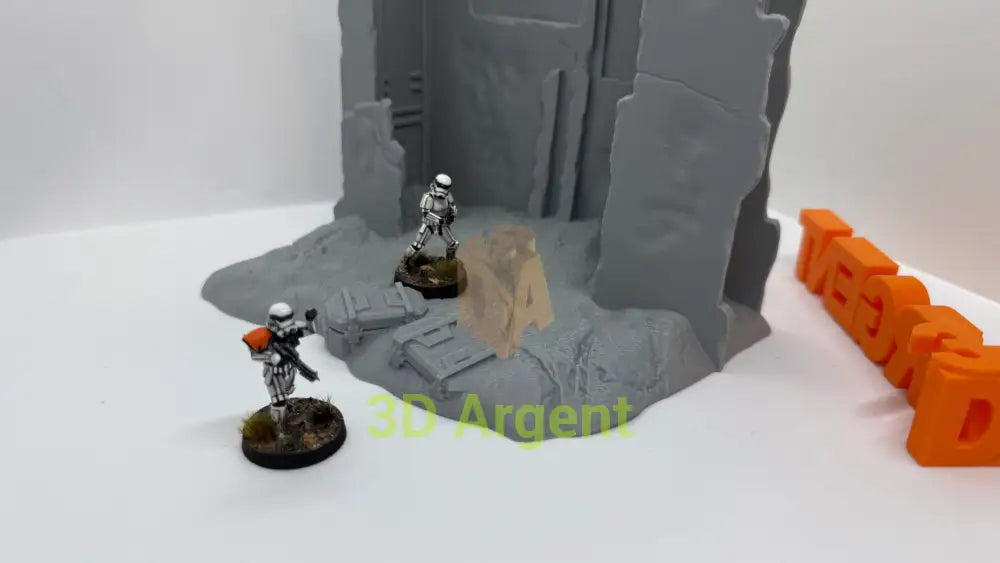 Metal Wreckage Terrain Set – 2 pieces | 28mm–32mm Sci-Fi Legion Miniature Scenery Toys & Games:Wargames &