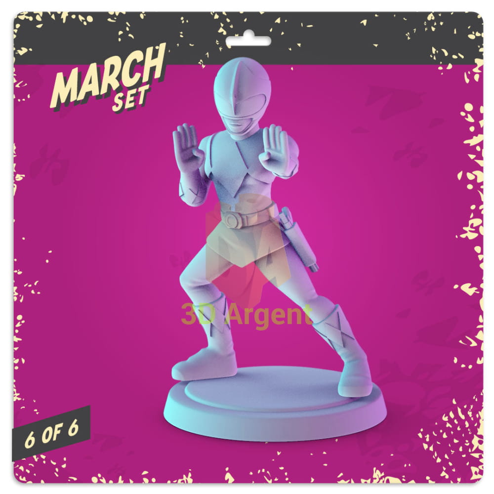 Mighty Morphin Power Rangers Figures compatible D&D DragonLance Miniatures Pop Minis - 2 Pink Ranger - Kimberly Hart