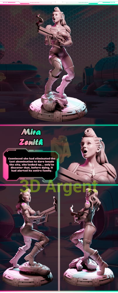 Mira Zenith – Ladies of Nuke City – Gilmorestudio 3D Printed Resin Miniature