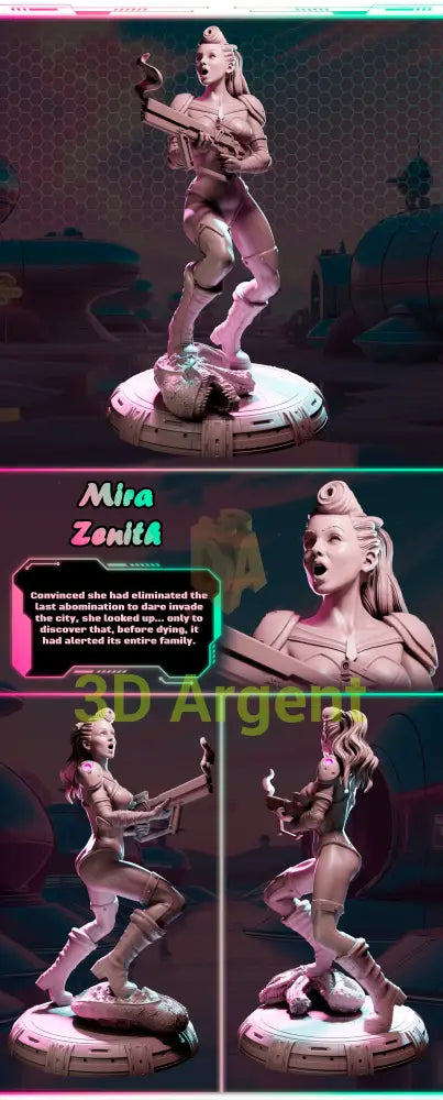 Mira Zenith – Ladies of Nuke City – Gilmorestudio 3D Printed Resin Miniature