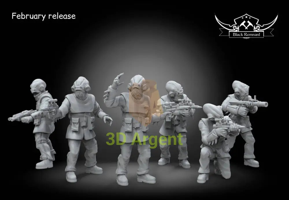 Mon Calamari Fleet Troopers Star Wars Legion compatible 3D PrintResin Miniatures Toys & Games:Wargames &