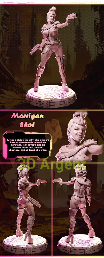 Morrigan Shot – Ladies of Nuke City – Gilmorestudio 3D Printed Resin Miniature