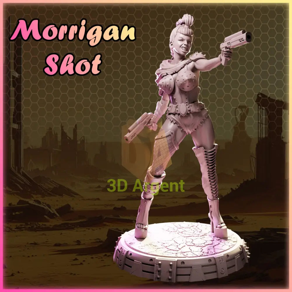 Morrigan Shot – Ladies of Nuke City – Gilmorestudio 3D Printed Resin Miniature 32mm SFW