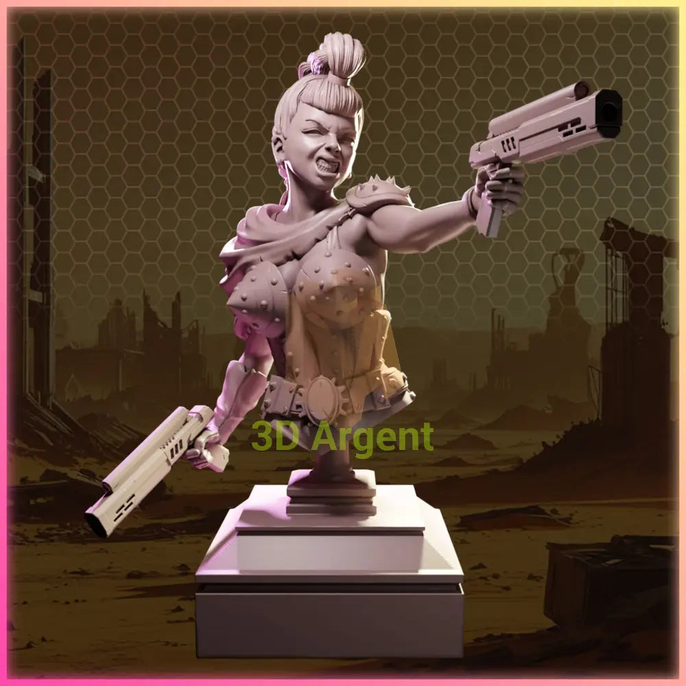 Morrigan Shot – Ladies of Nuke City – Gilmorestudio 3D Printed Resin Miniature Bust SFW
