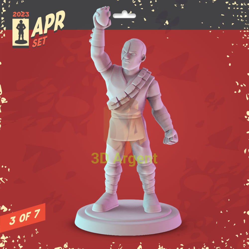 Mortal Kombat Figures compatible D&D DragonLance Miniatures Pop Minis - 3 Kano - Toys & Games:Wargames &