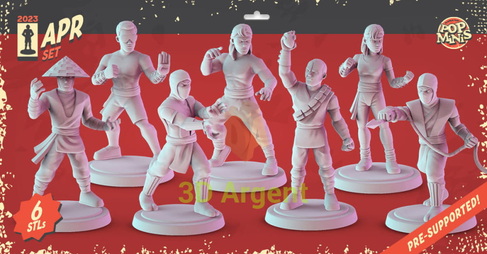 Mortal Kombat Figures compatible D&D DragonLance Miniatures Pop Minis - All Figures - Toys & Games:Wargames &