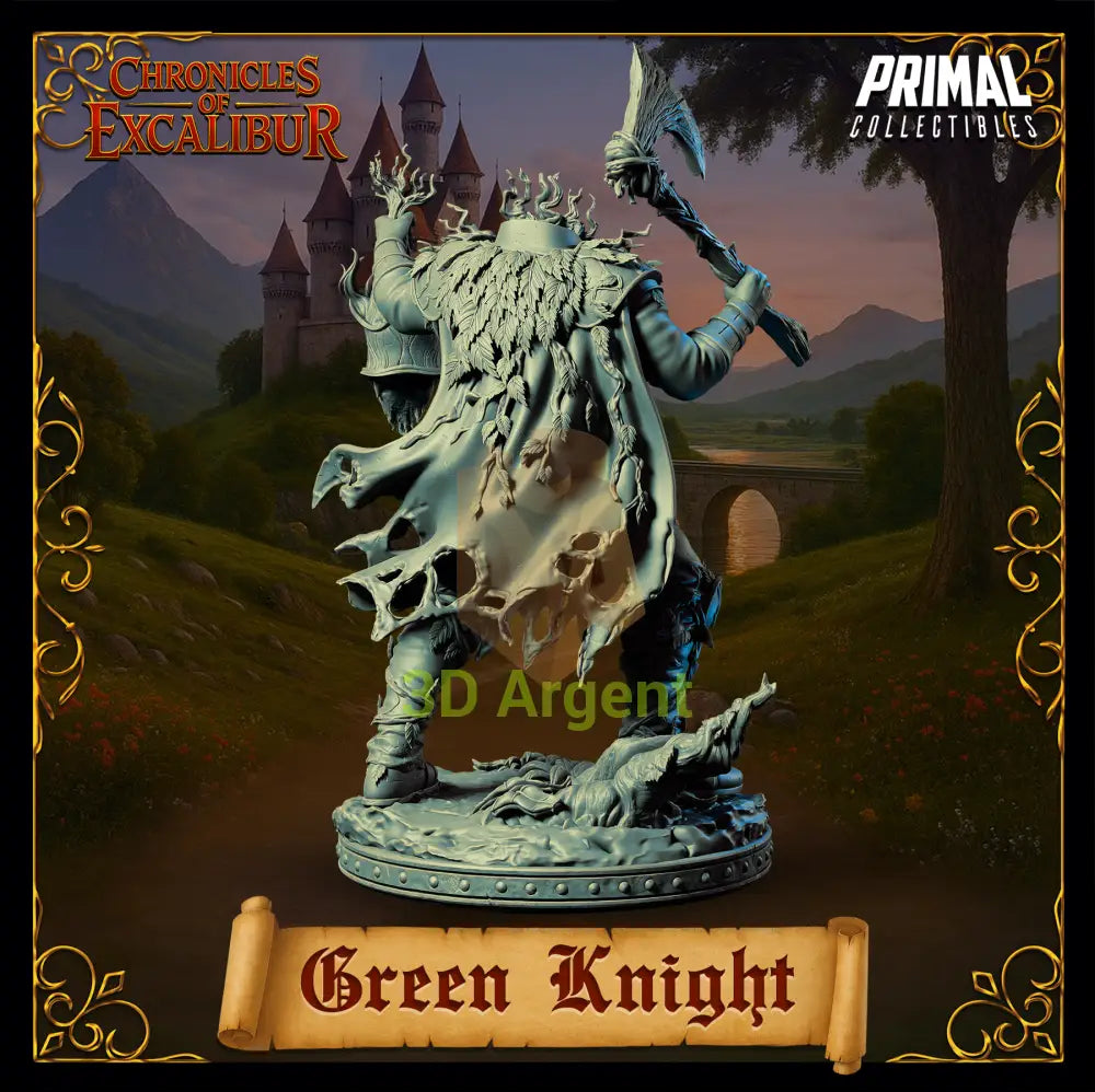 Mystic - Green Knight - Fantasy compatible D&D DragonLance Miniatures Primal