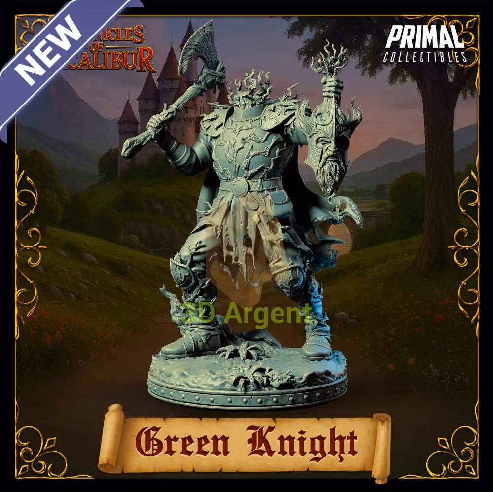 Mystic - Green Knight - Fantasy compatible D&D DragonLance Miniatures Primal