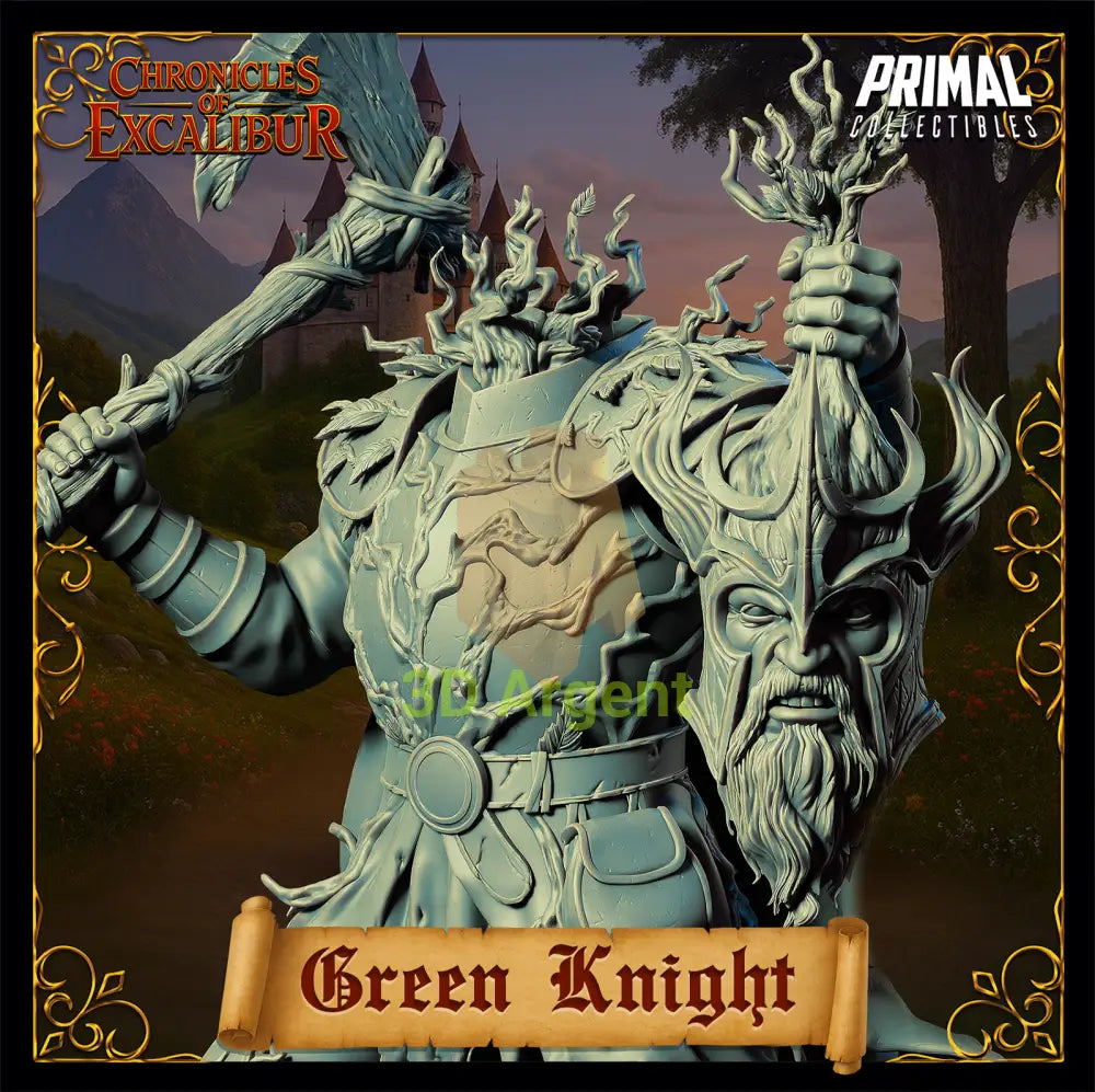 Mystic - Green Knight - Fantasy compatible D&D DragonLance Miniatures Primal