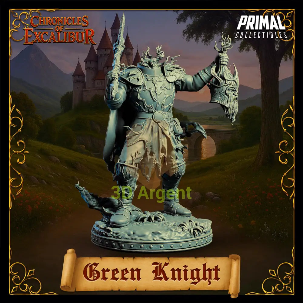 Mystic - Green Knight - Fantasy compatible D&D DragonLance Miniatures Primal