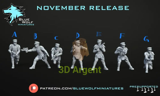 Naboo Security Officers Star Wars Legion 3D Printed Resin BlueWolf Miniatures All 7 Versions Toys & Games:Wargames &