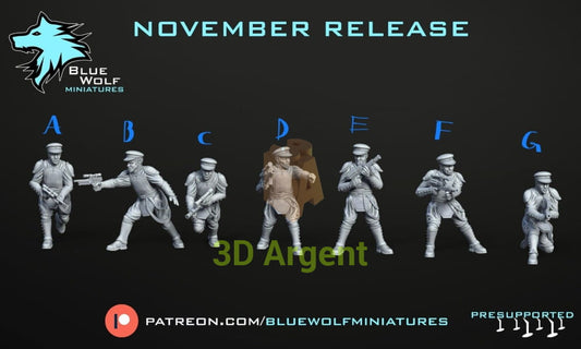 Naboo Security Officers Star Wars Legion 3D Printed Resin BlueWolf Miniatures All 7 Versions Toys & Games:Wargames &