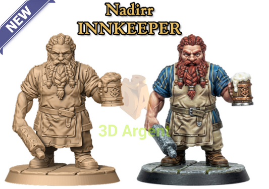 Nadirr Innkeeper – Dwarf Fantasy Resin Miniature Dwarves Kingdom - Resin Miniature