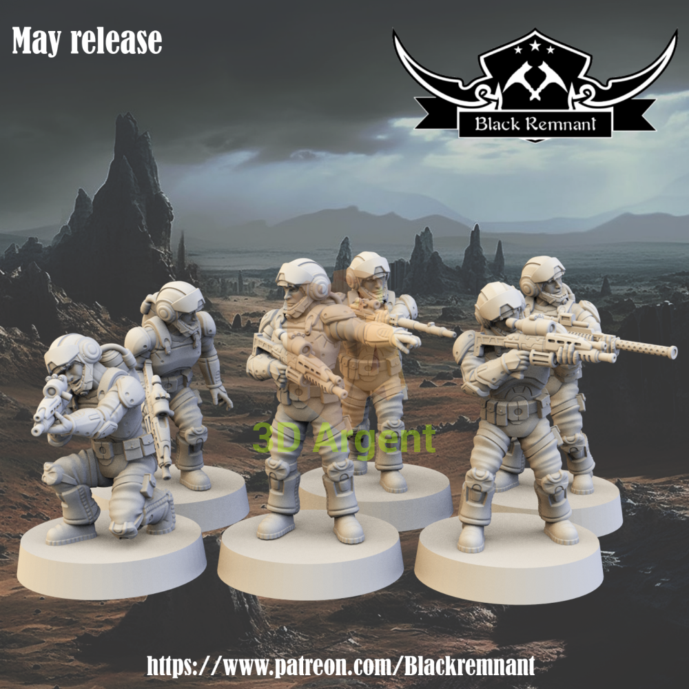 New Republic Troopers Squad 6x Star Wars Legion compatible 3D Resin Miniatures Toys & Games:Wargames &