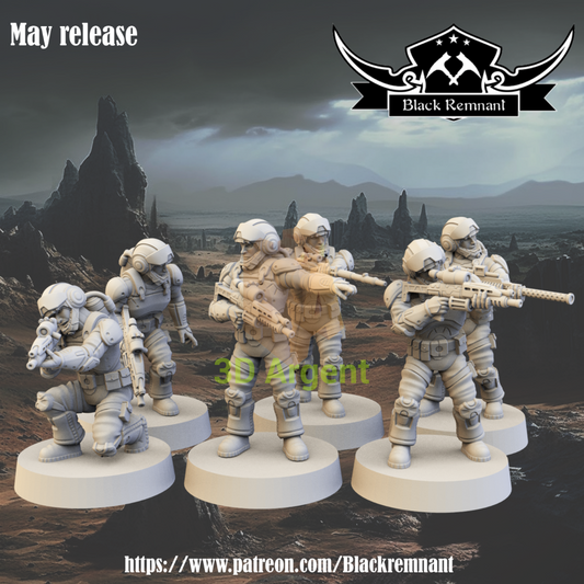 New Republic Troopers Squad 6x Star Wars Legion compatible 3D Resin Miniatures Toys & Games:Wargames &