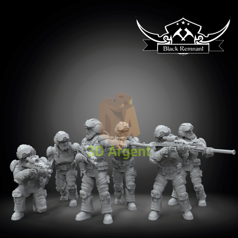 New Republic Troopers Squad 6x Star Wars Legion compatible 3D Resin Miniatures Toys & Games:Wargames &