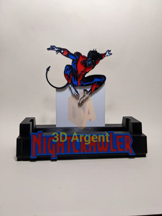 Nightcrawler X-Men CGC Slabstand – 3D Printed Multi-Colour LED-Friendly Graded Comic Book Display Stand