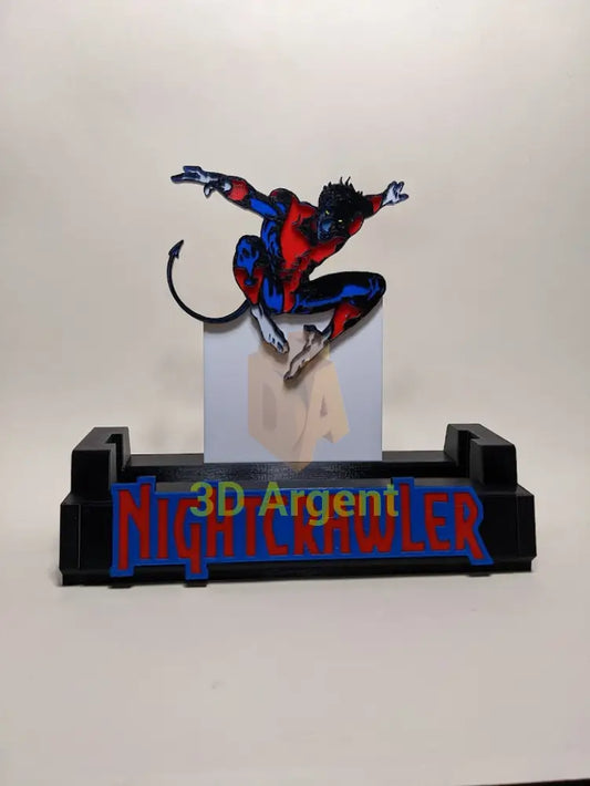 Nightcrawler X-Men CGC Slabstand – 3D Printed Multi-Colour LED-Friendly Graded Comic Book Display Stand