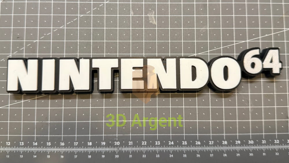 Nintendo 64 Logo Sign Stand 3D Printed Multi Colour Retro Gaming Display Decor Video Games & Consoles:Video Game