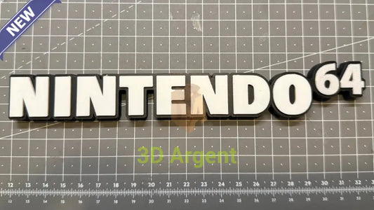 Nintendo 64 Logo Sign Stand 3D Printed Multi Colour Retro Gaming Display Decor Video Games & Consoles:Video Game