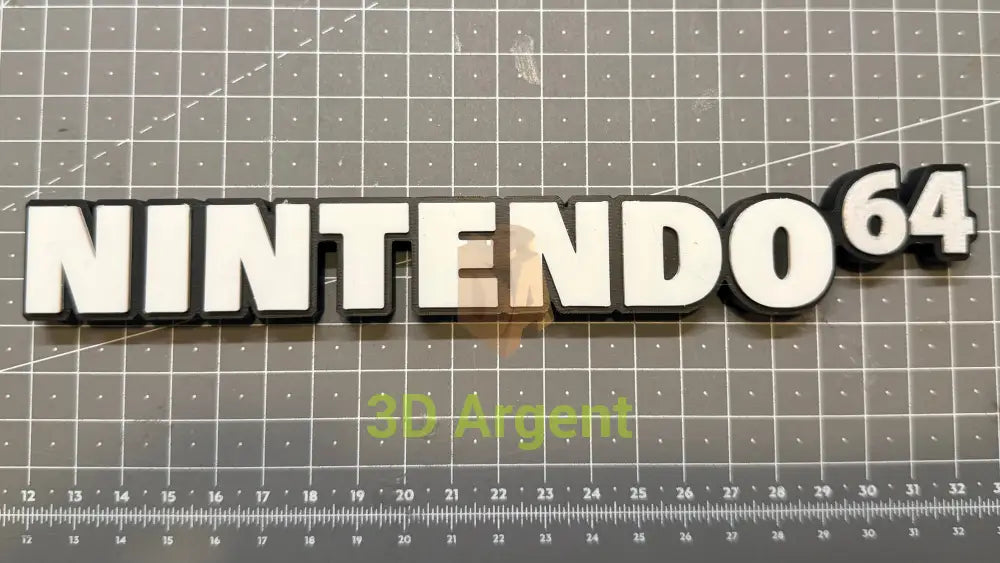 Nintendo 64 Logo Sign Stand 3D Printed Multi Colour Retro Gaming Display Decor Video Games & Consoles:Video Game