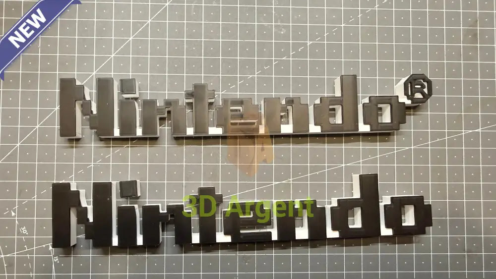 Nintendo 8 Bit Logo Sign Stand 3D Printed Multi Colour Retro Gaming Display Decor Video Games & Consoles:Video Game