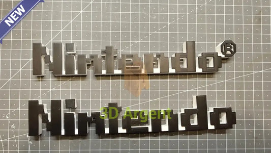 Nintendo 8 Bit Logo Sign Stand 3D Printed Multi Colour Retro Gaming Display Decor Video Games & Consoles:Video Game