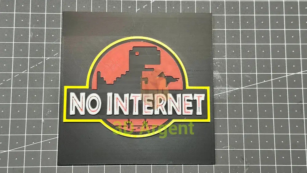 No Internet Google Logo - 3D Printed Sign Video Games & Consoles:Video Game Merchandise