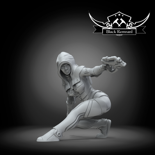 Kasumi Goto Mass Effect - Stargrave D&D 3D Printed Resin Miniatures