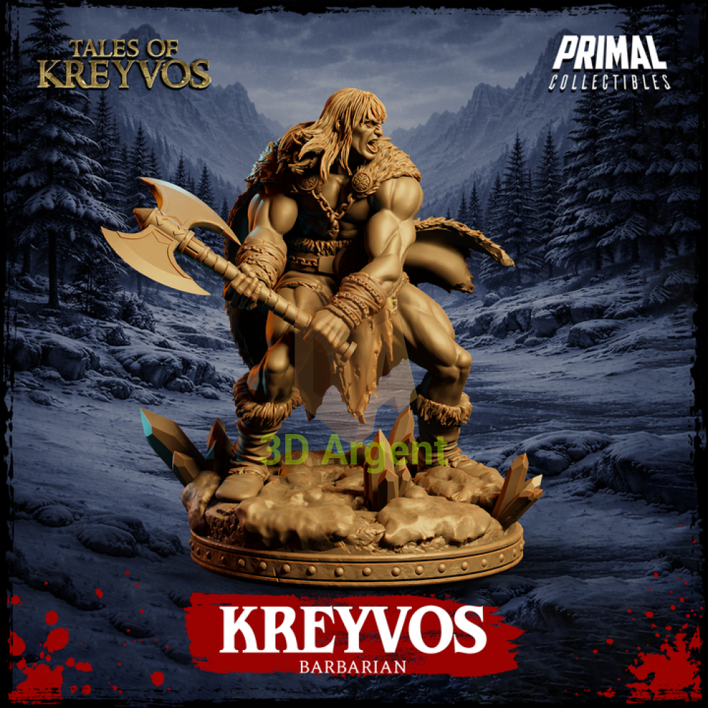 Northman - Kreyvos - Fantasy compatible D&D DragonLance Miniatures Primal