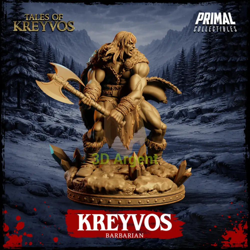 Northman - Kreyvos - Fantasy compatible D&D DragonLance Miniatures Primal