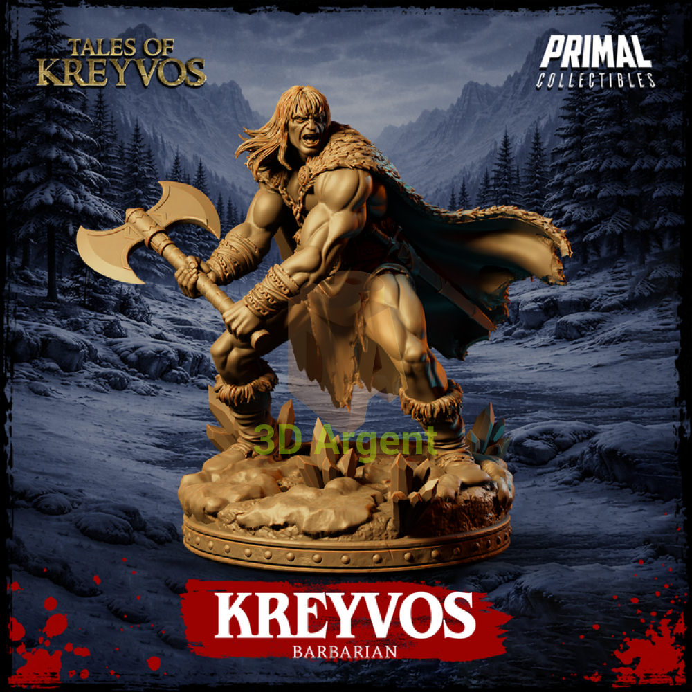Northman - Kreyvos - Fantasy compatible D&D DragonLance Miniatures Primal