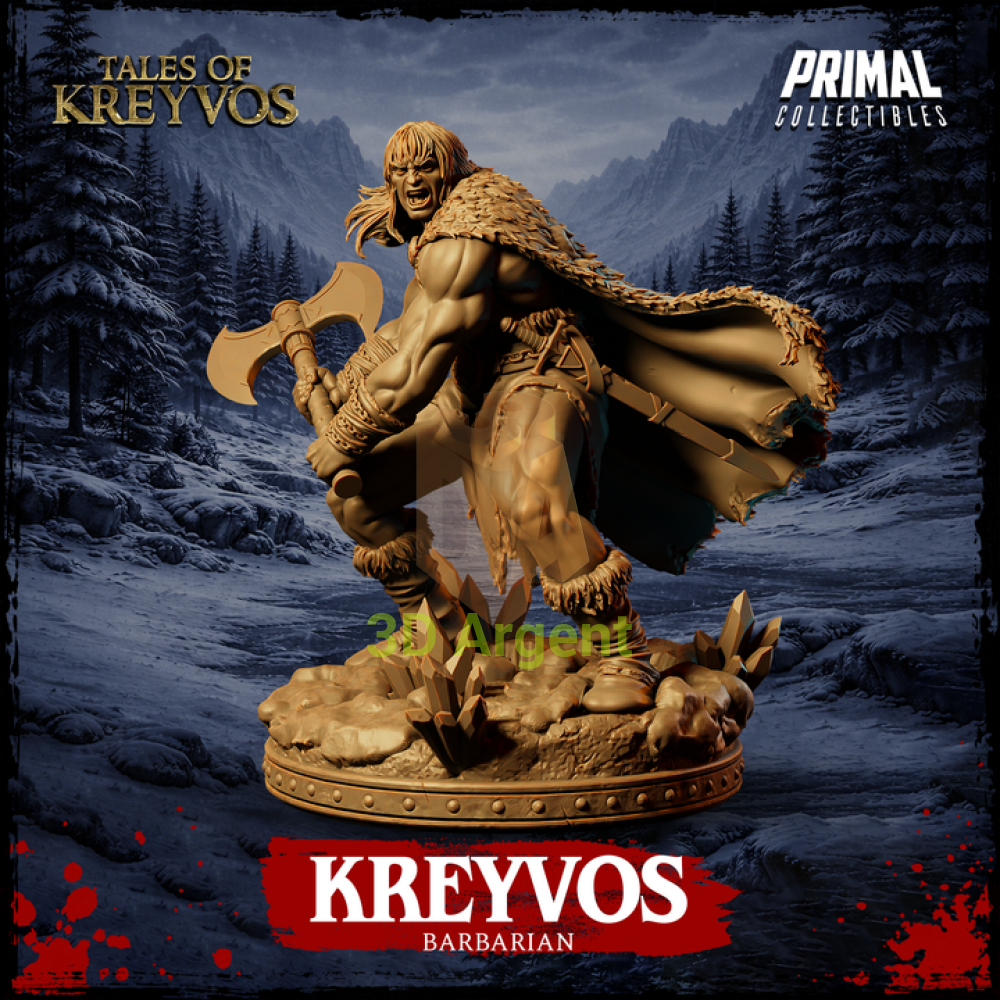 Northman - Kreyvos - Fantasy compatible D&D DragonLance Miniatures Primal