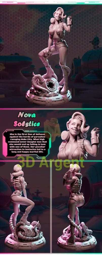Nova Solstice – Ladies of Nuke City – Gilmorestudio 3D Printed Resin Miniature