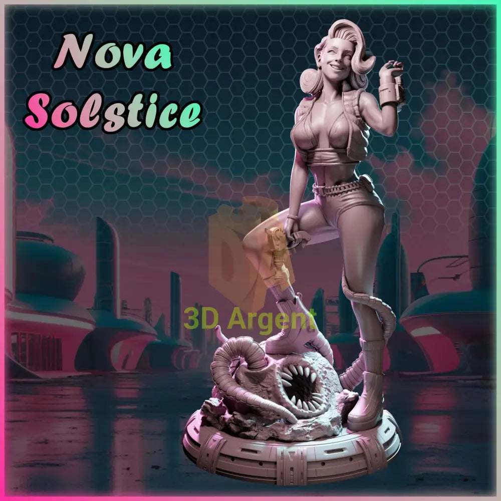 Nova Solstice – Ladies of Nuke City – Gilmorestudio 3D Printed Resin Miniature 32mm SFW