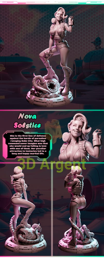 Nova Solstice – Ladies of Nuke City – Gilmorestudio 3D Printed Resin Miniature